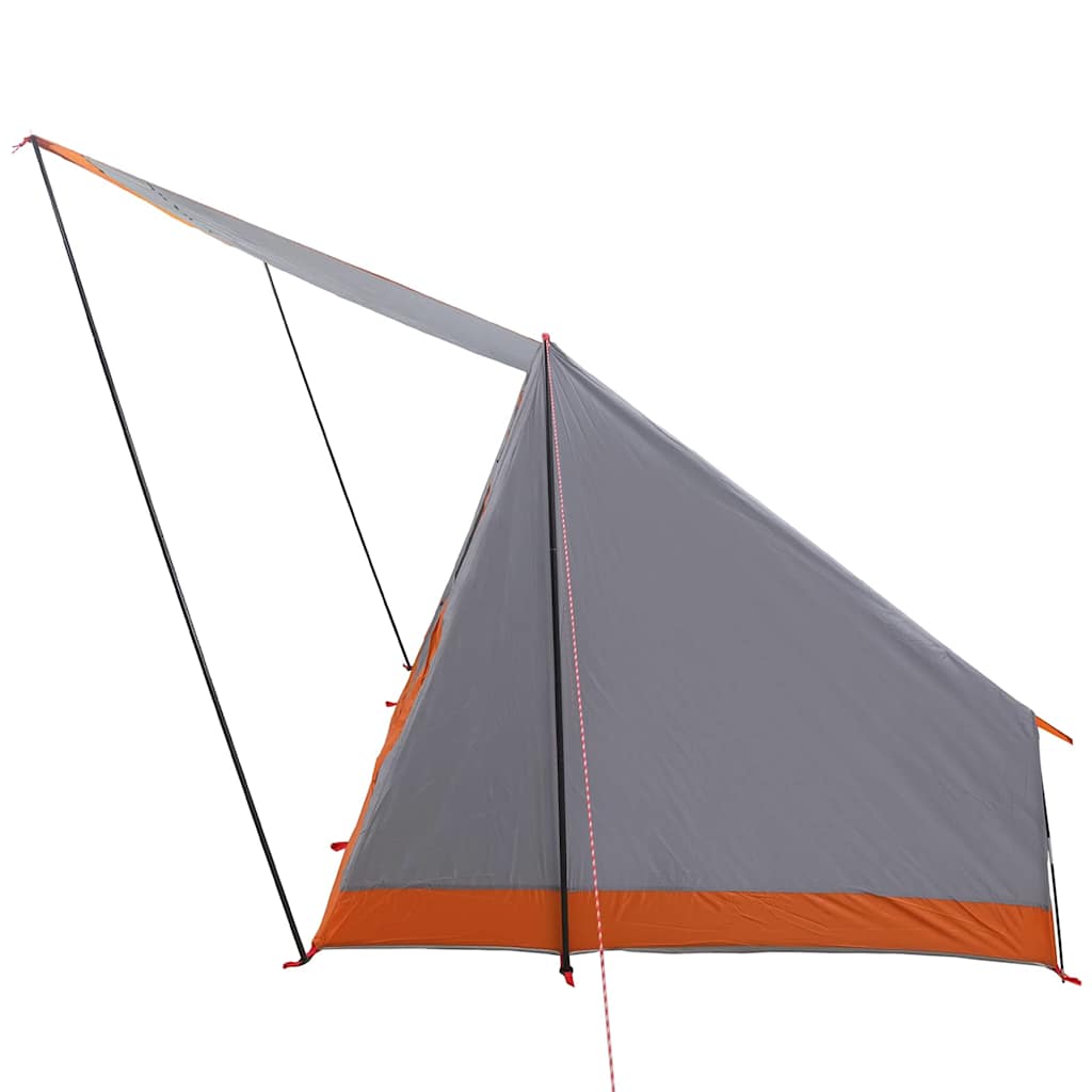 Camping Tent met dak Grijs en Oranje 282 x 225 x 154 cm taft