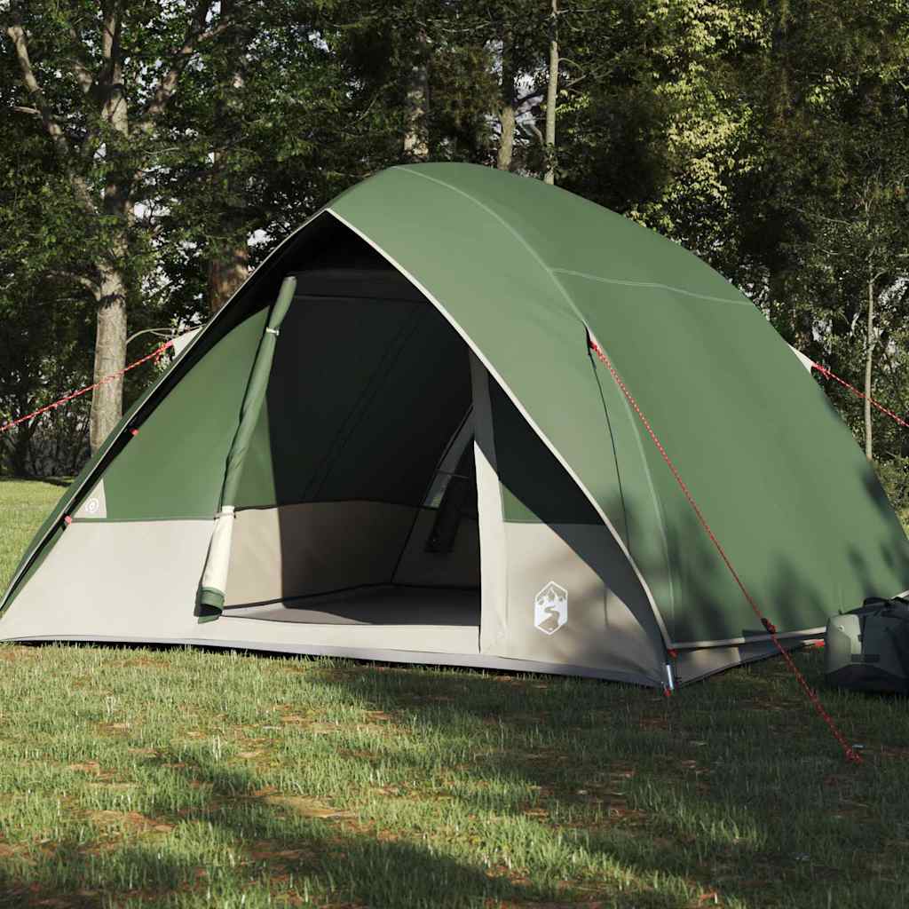 Camping Tent met dak met opslag Groen 320 x 275 x 190 cm taft