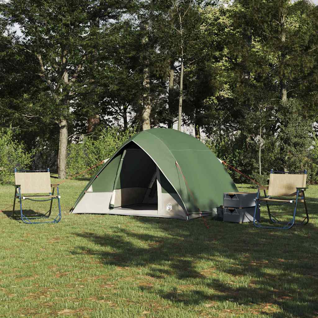 Camping Tent met dak met opslag Groen 320 x 275 x 190 cm taft