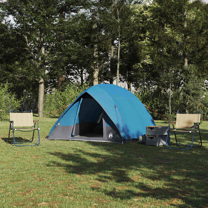 Camping Tent met dak met opslag Blauw 320 x 275 x 190 cm taft