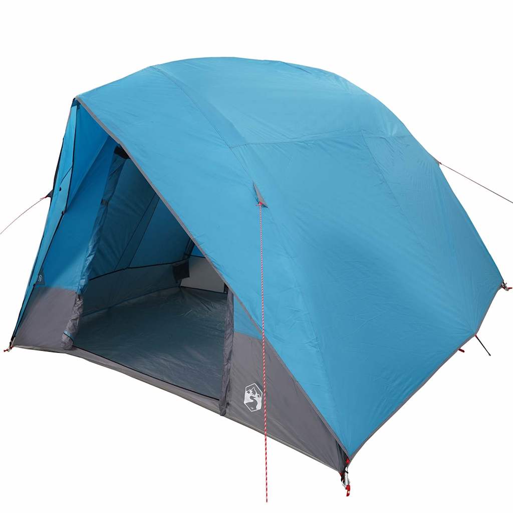 Camping Tent met dak met opslag Blauw 320 x 275 x 190 cm taft
