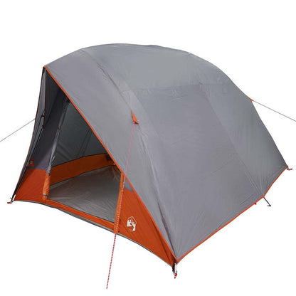 Camping Tent met dak Grijs en Oranje 320 x 275 x 190 cm taft