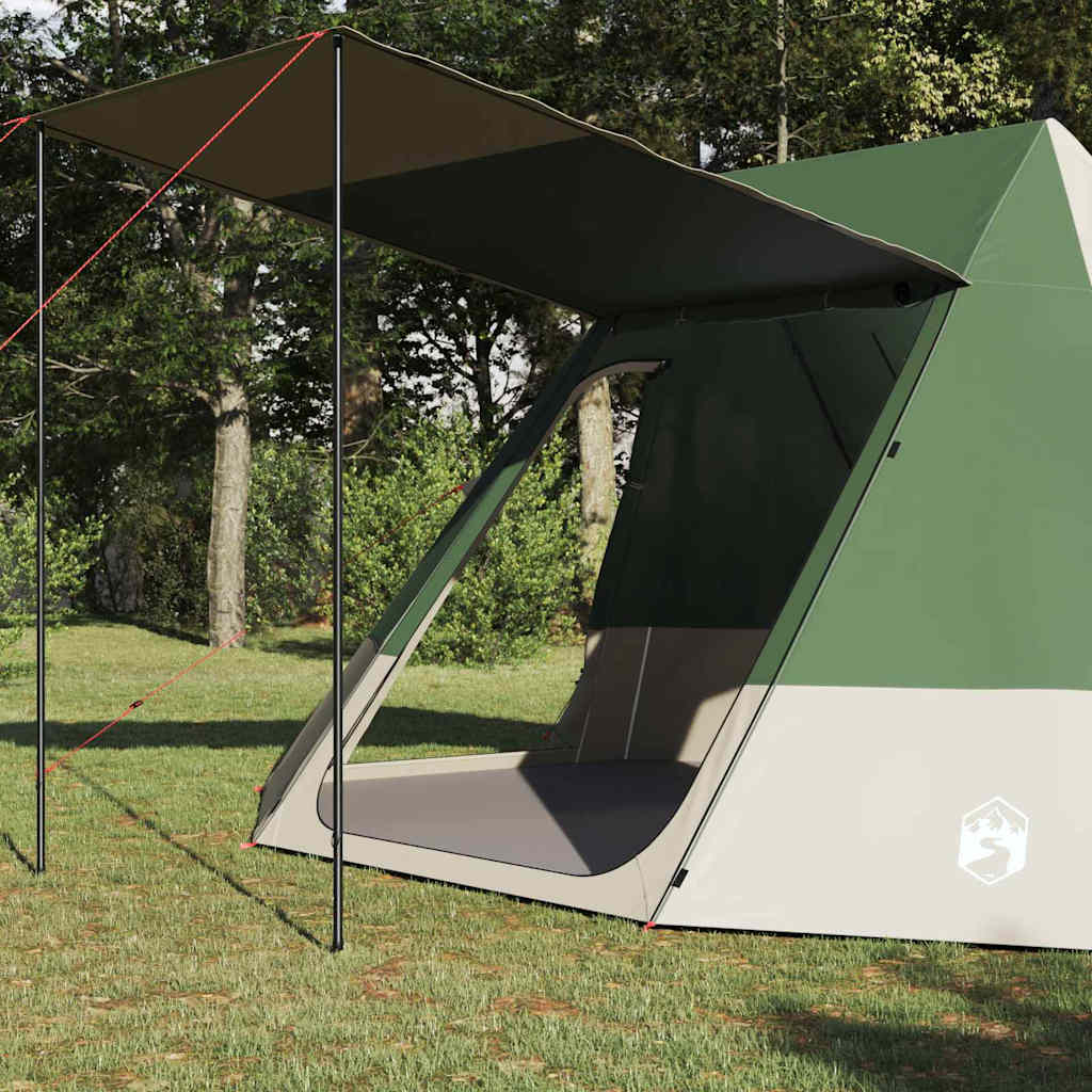 Camping Tent met dak met opslag Groen 482 x 360 x 227 cm taft