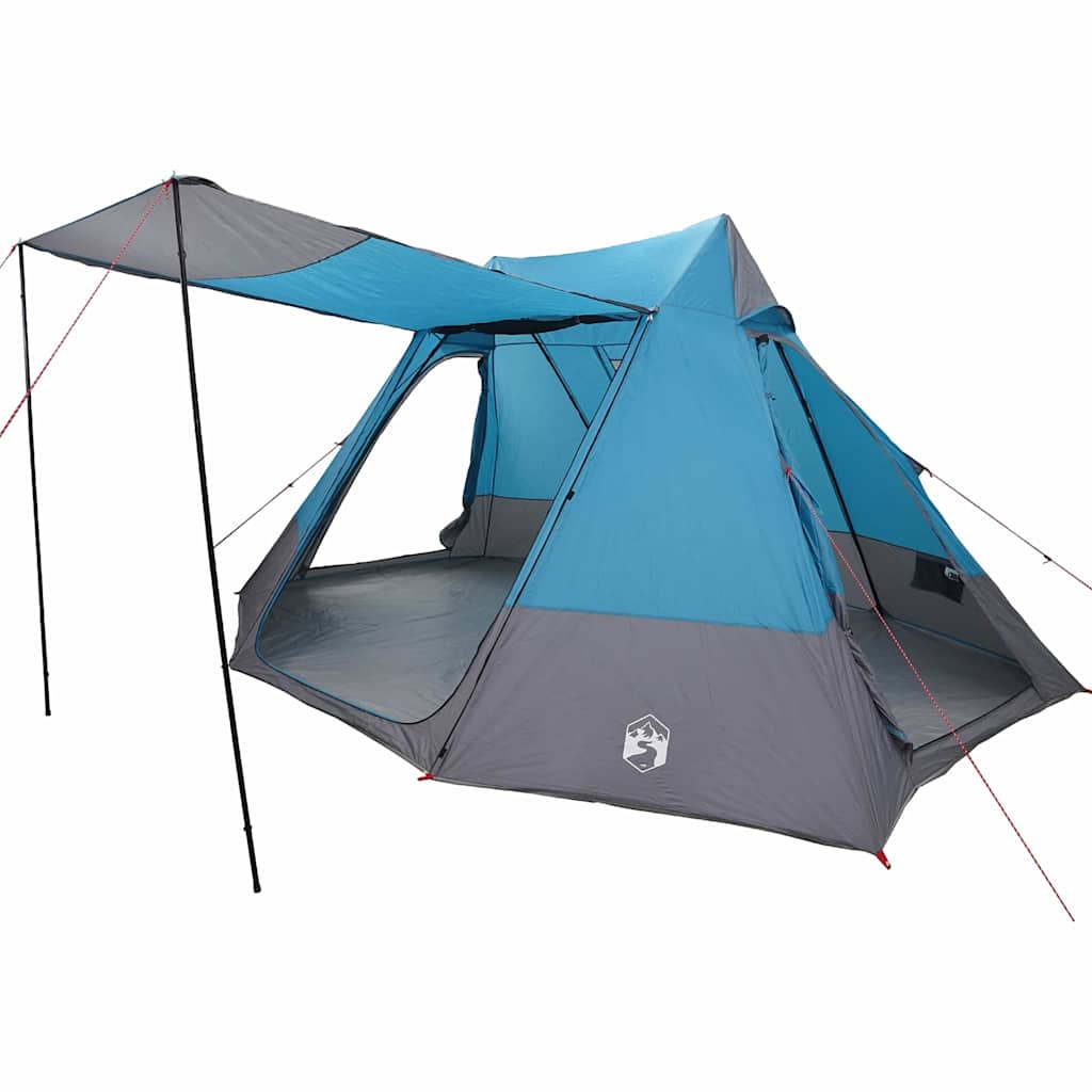 Camping Tent met dak met opslag Blauw 482 x 360 x 227 cm taft