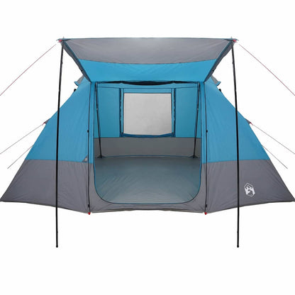 Camping Tent met dak met opslag Blauw 482 x 360 x 227 cm taft