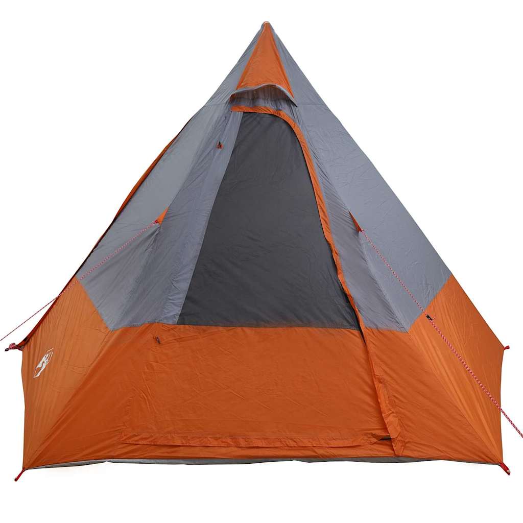 Camping Tent met dak Grijs en Oranje 482 x 360 x 227 cm taft