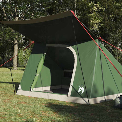 Camping Tent met dak met opslag Groen 223 x 163 x 130 cm taft