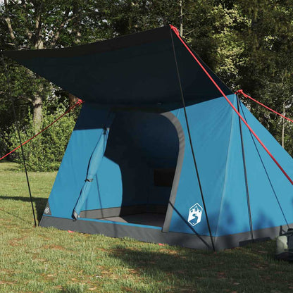 Camping Tent met dak met opslag Blauw 223 x 163 x 130 cm taft