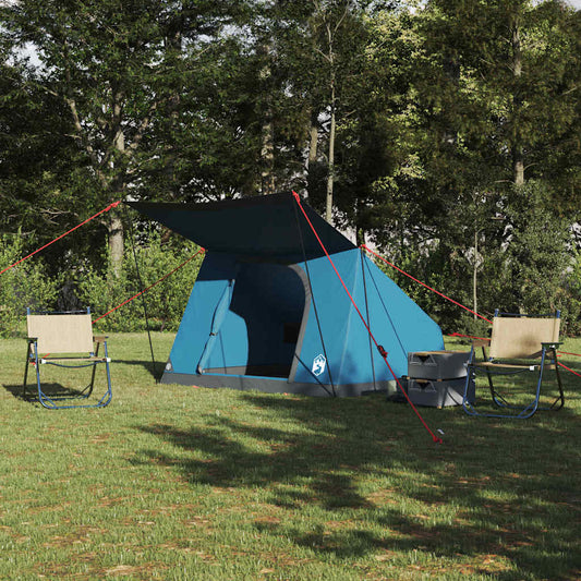 Camping Tent met dak met opslag Blauw 223 x 163 x 130 cm taft