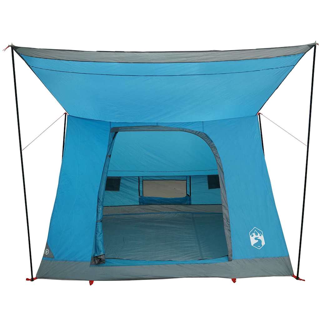 Camping Tent met dak met opslag Blauw 223 x 163 x 130 cm taft