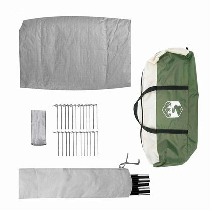 Camping Tent met dak met opslag Groen 275 x 230 x 140 cm taft