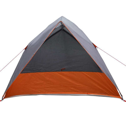 Camping Tent met dak Grijs en Oranje 275 x 230 x 140 cm taft