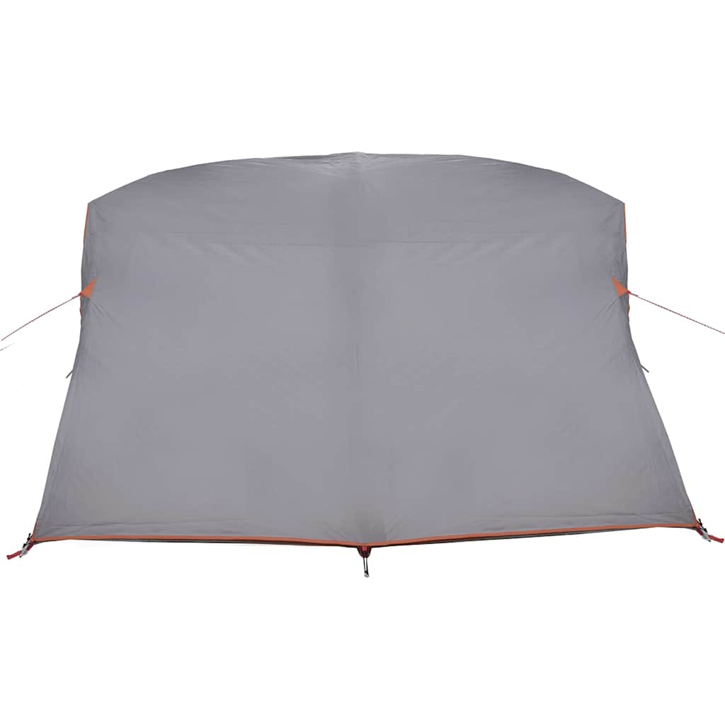Camping Tent met dak Grijs en Oranje 275 x 230 x 140 cm taft