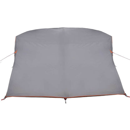 Camping Tent met dak Grijs en Oranje 275 x 230 x 140 cm taft
