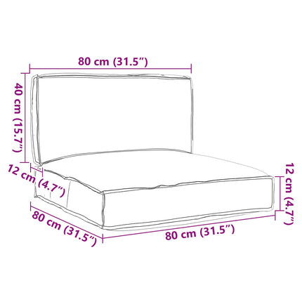 Pallet Kussen Set 2 Pcs Oxford Stof