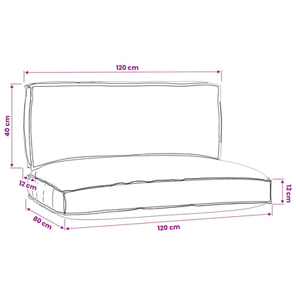 Pallet Kussen Set 2 Pcs Oxford Stof