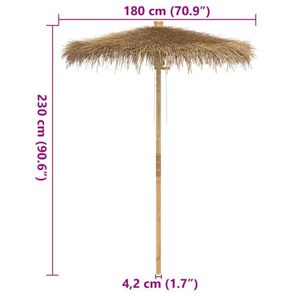 Tiki Paraplu Met Bananenblad Luifel Bamboe