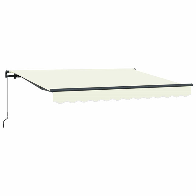 Inklapbaar Zonnescherm Crème 250 X 200 Cm Stof Crème (Anthraciet Frame)