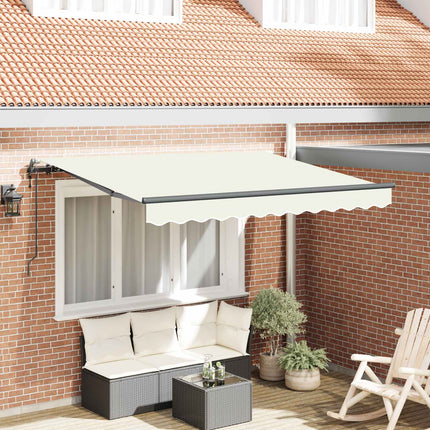 Inklapbaar Zonnescherm Beige 300 X 200 Cm Stof