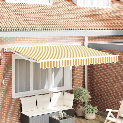 Zijde Frame En 250 X 200 Cm Polyester Met Pu-Coating Geel En Wit (Wit Frame)