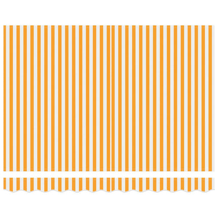 Zijde Frame En 250 X 200 Cm Polyester Met Pu-Coating Geel En Wit (Wit Frame)