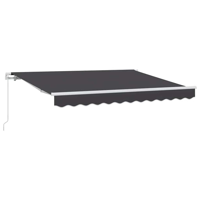 Inklapbaar Zonnescherm Antraciet 250 X 200 Cm Stof Antracietkleurig (Wit Frame)