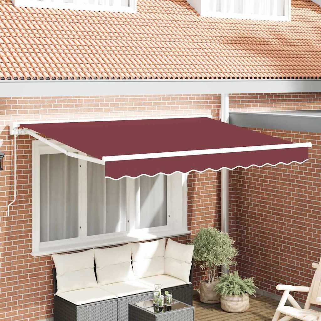 Uitschuifbare Luifel Bordeauxrood Bordeaux (Wit Frame)