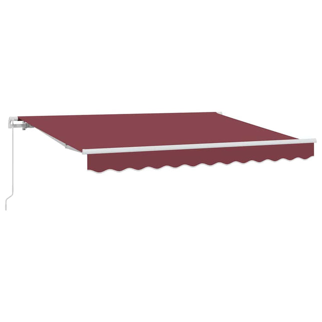 Inklapbaar Zonnescherm Bordeauxrood 250 X 200 Cm Stof Bordeaux (Wit Frame)