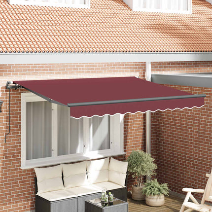 Inklapbaar Zonnescherm Bordeauxrood 250 X 200 Cm Stof Bordeaux (Anthraciet Frame)