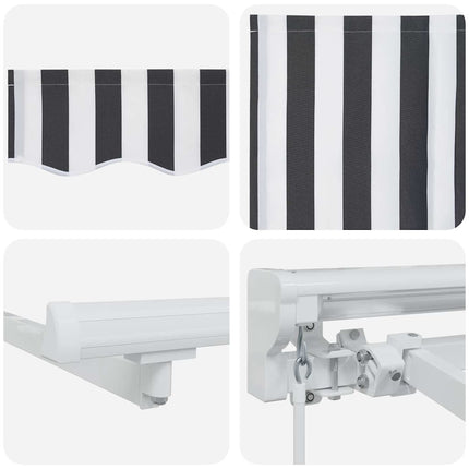 Zijde Frame Antraciet En 250 X 200 Cm Anthraciet En Wit (Wit Frame)