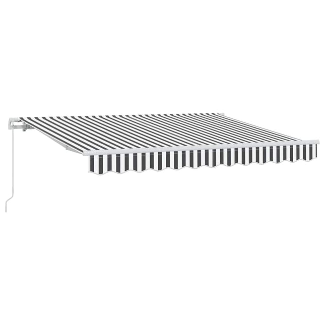 Inklapbaar Zonnescherm Antraciet 250 X 200 Cm Stof Anthraciet En Wit (Wit Frame)