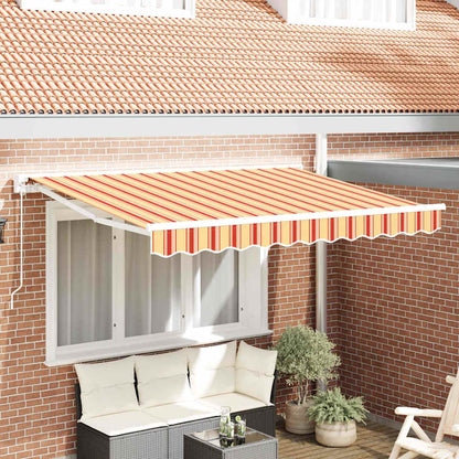 Zijde Frame Multikleur 300 X 200 Cm Polyester Met Pu-Coating Geel En Oranje (Wit Frame)