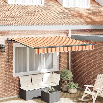 Inklapbaar Zonnescherm 300 X 200 Cm Stof Geel En Oranje (Anthraciet Frame)