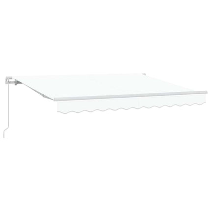 Inklapbaar Zonnescherm Wit 250 X 200 Cm Stof Wit (Wit Frame)