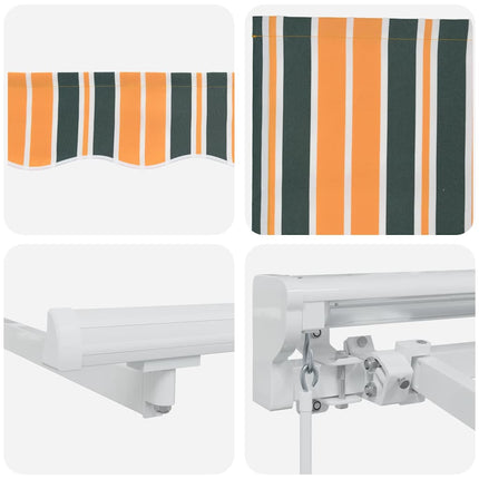 Zijde Frame En 250 X 200 Cm Polyester Met Pu-Coating Groen En Geel (Wit Frame)