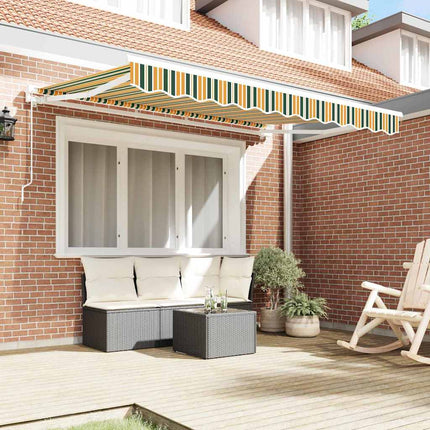 Zijde Frame En 250 X 200 Cm Polyester Met Pu-Coating Groen En Geel (Wit Frame)