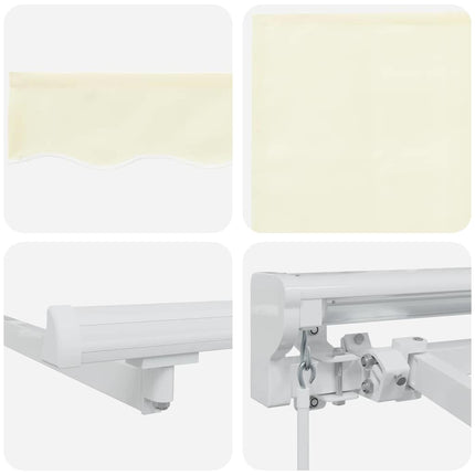 Inklapbaar Zonnescherm Crème 300 X 200 Cm Crème (Anthraciet Frame)