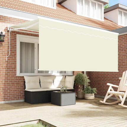 Inklapbaar Zonnescherm Crème 300 X 200 Cm Crème (Anthraciet Frame)