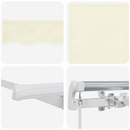 Inklapbaar Zonnescherm Crème 300 X 200 Cm Crème (Anthraciet Frame)