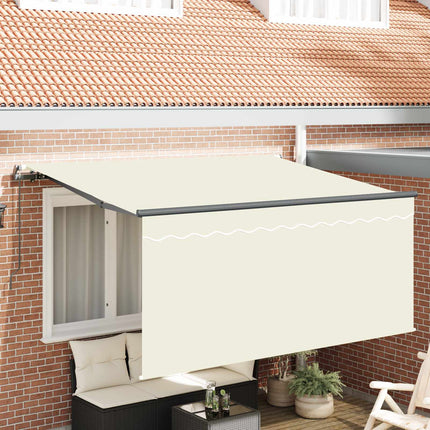 Inklapbaar Zonnescherm Crème 300 X 200 Cm Crème (Anthraciet Frame)