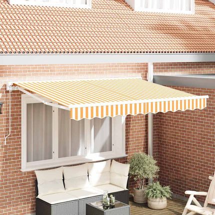 Zijde Frame En 250 X 200 Cm Polyester Met Pu-Coating Geel En Wit (Wit Frame)