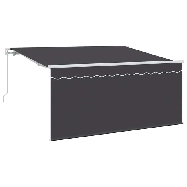 Inklapbaar Zonnescherm Antraciet 300 X 200 Cm Stof Anthraciet (Anthraciet Frame)