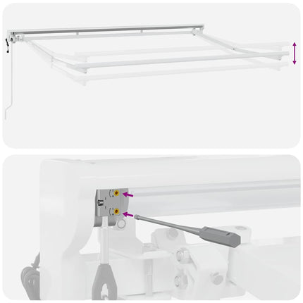 Zijde Frame Bruin 300 X 200 Cm Polyester Met Pu-Coating Bruin (Wit Frame)
