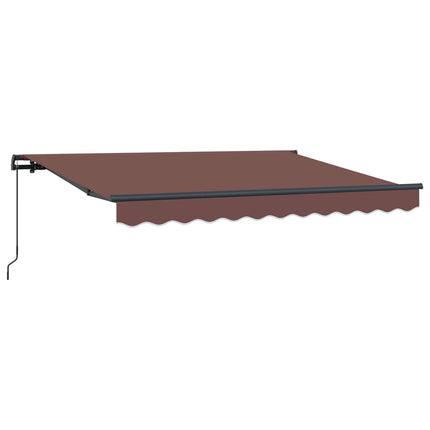 Inklapbaar Zonnescherm Bruin 300 X 200 Cm Stof Bruin (Anthraciet Frame)