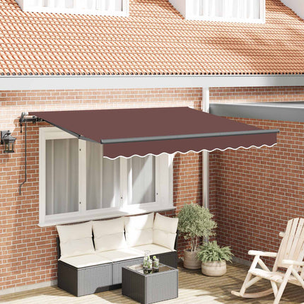 Inklapbaar Zonnescherm Bruin 300 X 200 Cm Stof Bruin (Anthraciet Frame)