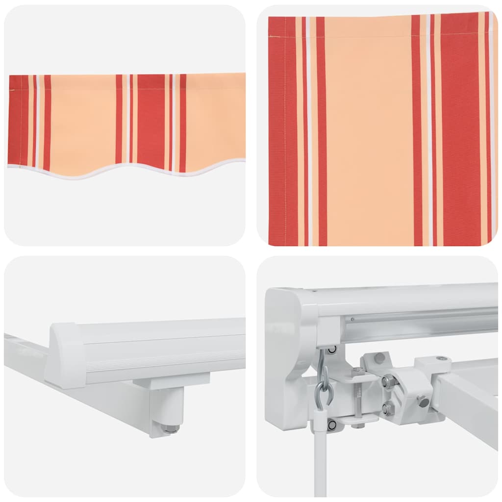 Zijde Frame Multikleur 300 X 200 Cm Polyester Met Pu-Coating Geel En Oranje (Wit Frame)