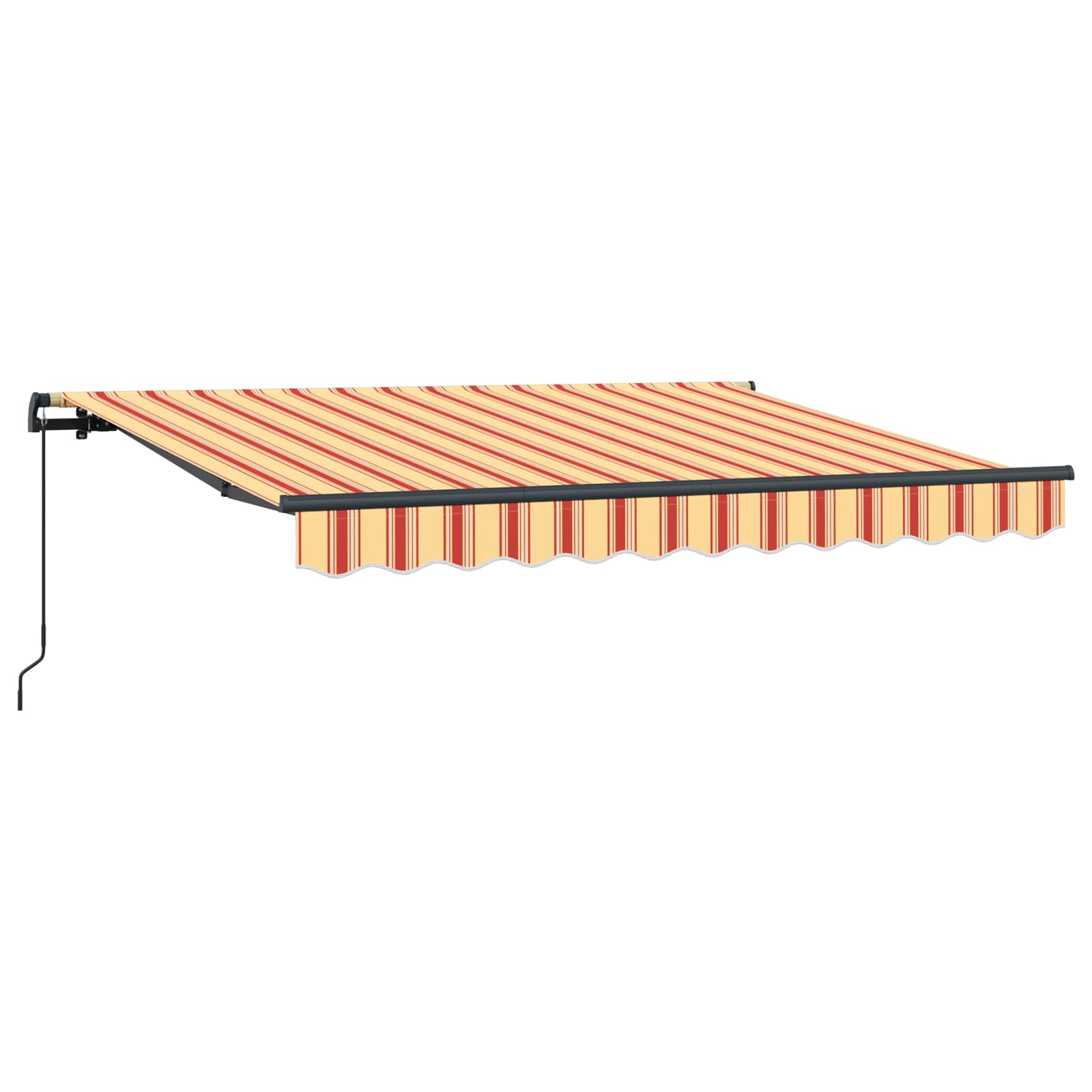 Inklapbaar Zonnescherm 300 X 200 Cm Stof Geel En Oranje (Anthraciet Frame)