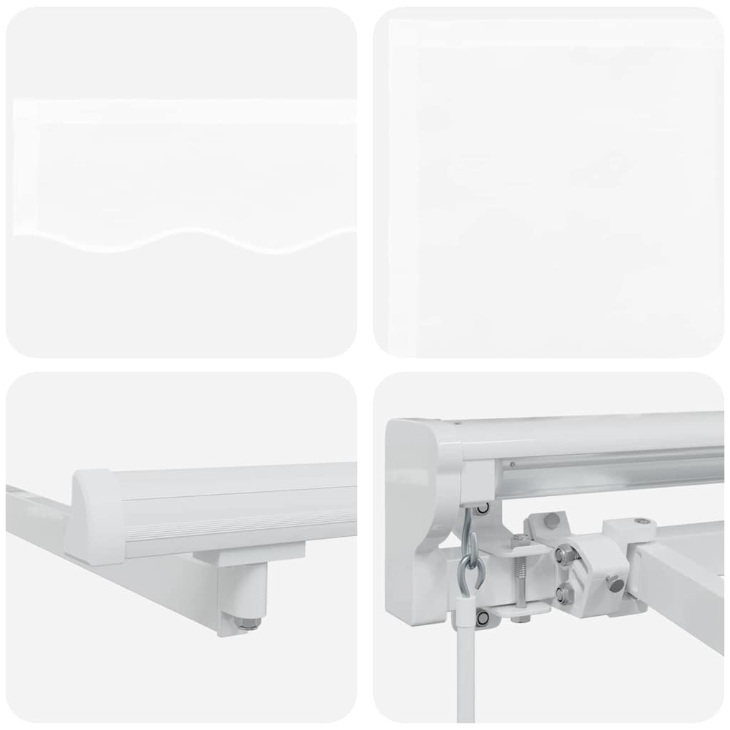 Zijde Frame Wit 300 X 200 Cm Polyester Met Pu-Coating Beige (Anthraciet Frame)
