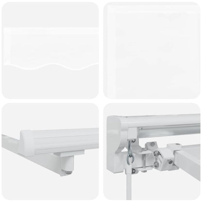 Zijde Frame Wit 300 X 200 Cm Polyester Met Pu-Coating Beige (Anthraciet Frame)