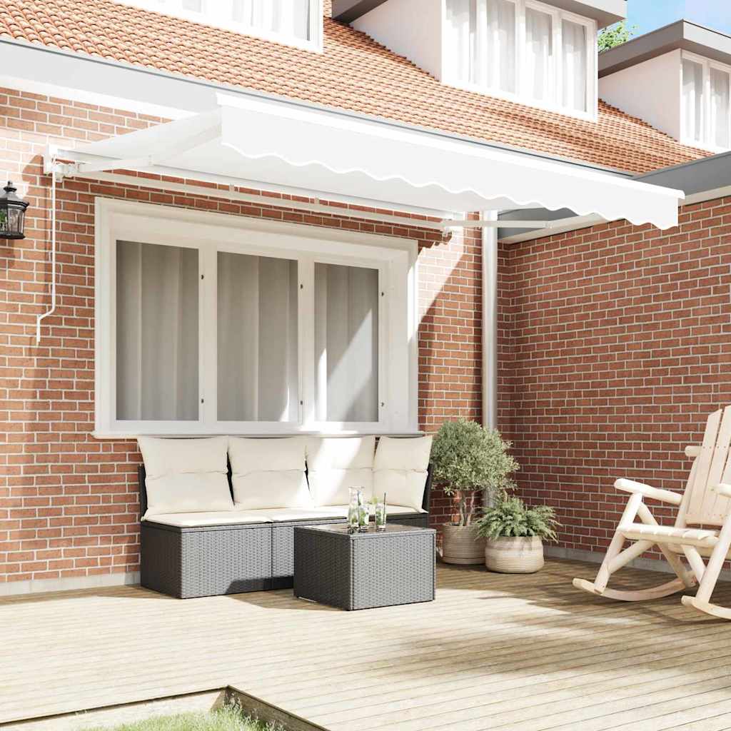 Zijde Frame Wit 300 X 200 Cm Polyester Met Pu-Coating Beige (Anthraciet Frame)